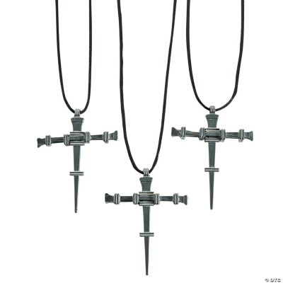 Nail Cross Necklaces - 12 Pieces