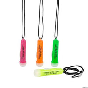 Jesus Is The Light Flashlight On A Rope - 12 Pieces