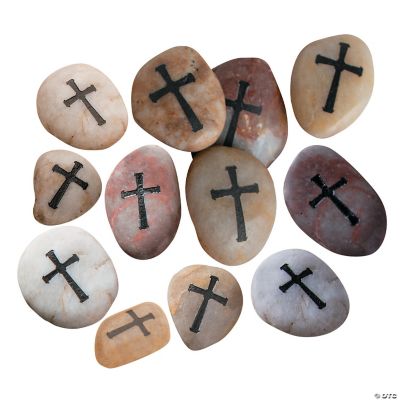 Cross Worry Stones - 12 Pieces