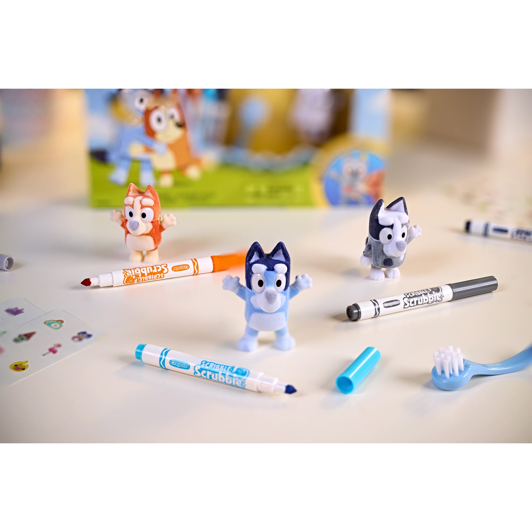 Scribble Scrubbie Bluey Deluxe, 3 Count Set