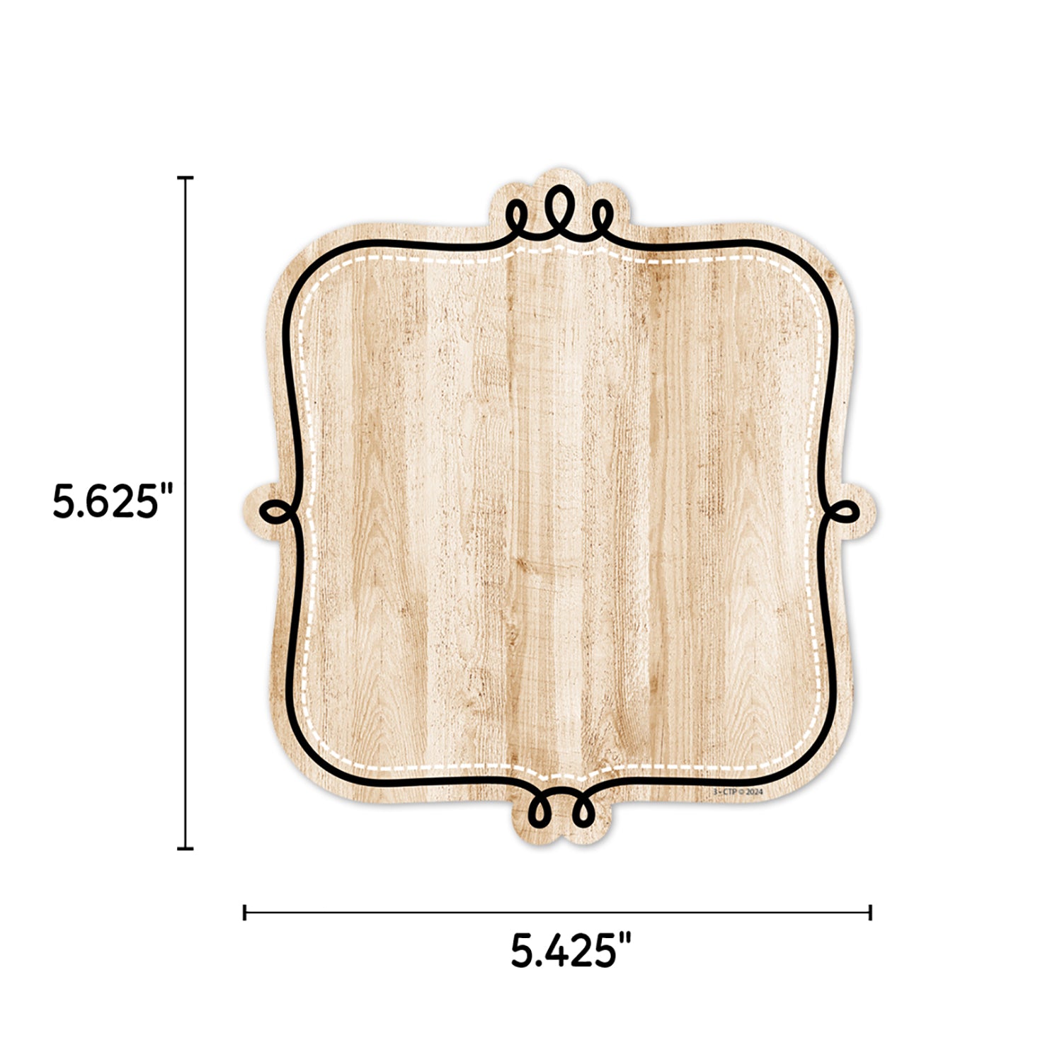 Core Decor Loop-de-Loop on Wood 6" Designer Cut-Outs, Pack of 36