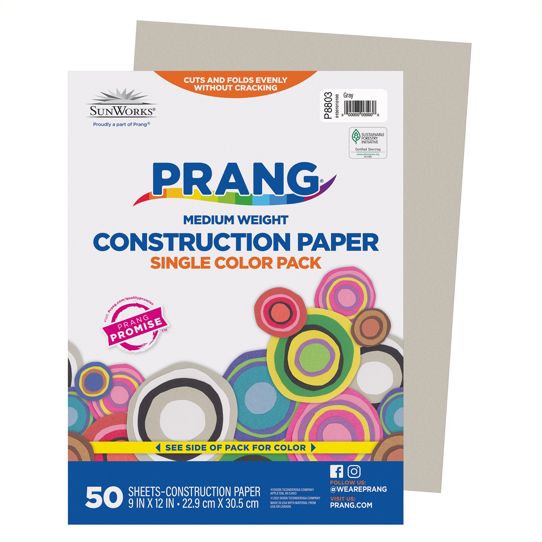 Construction Paper, Medium Weight, Bright White, 12" x 18", 100 Sheets