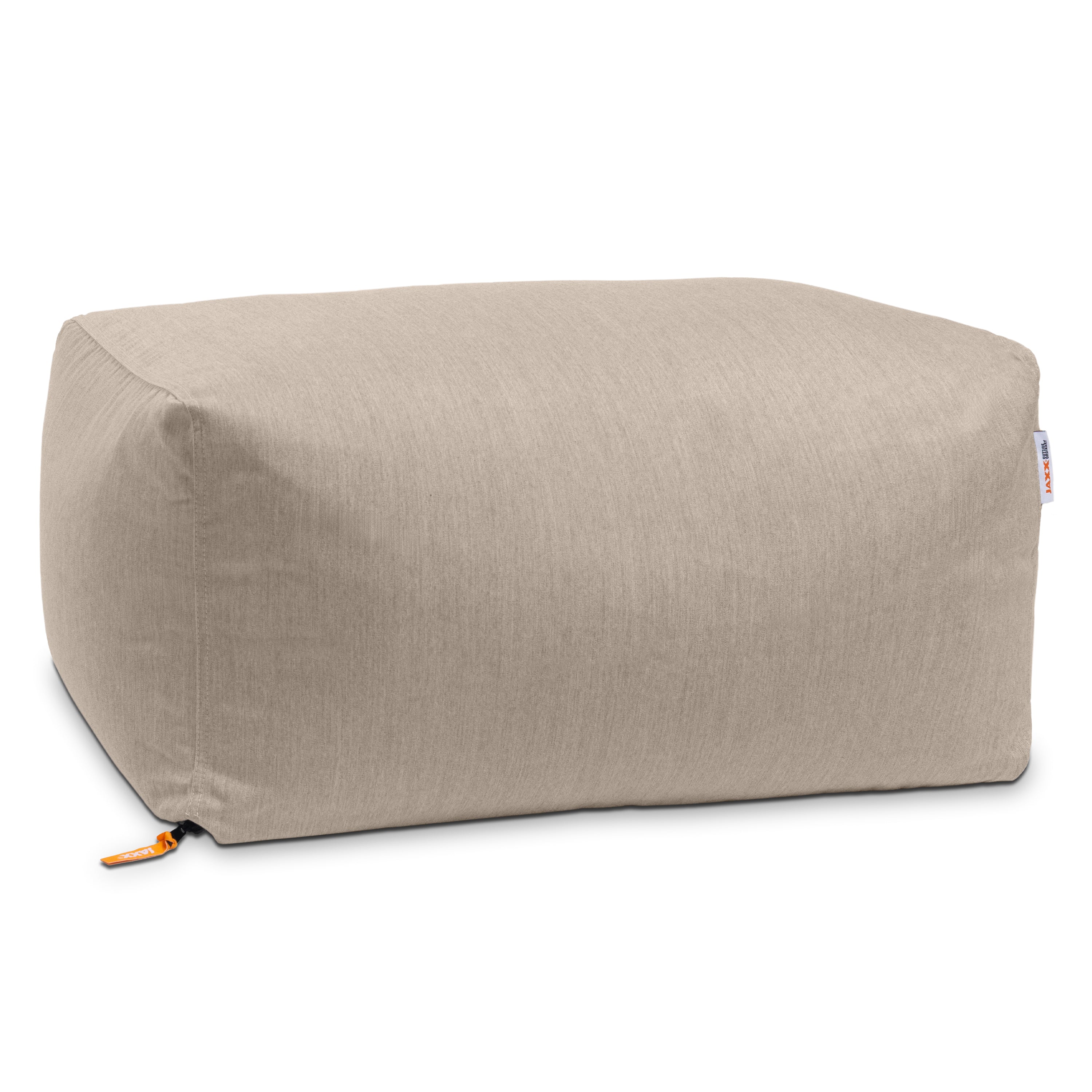 Jaxx Leon Outdoor Bean Bag Ottoman, Flax