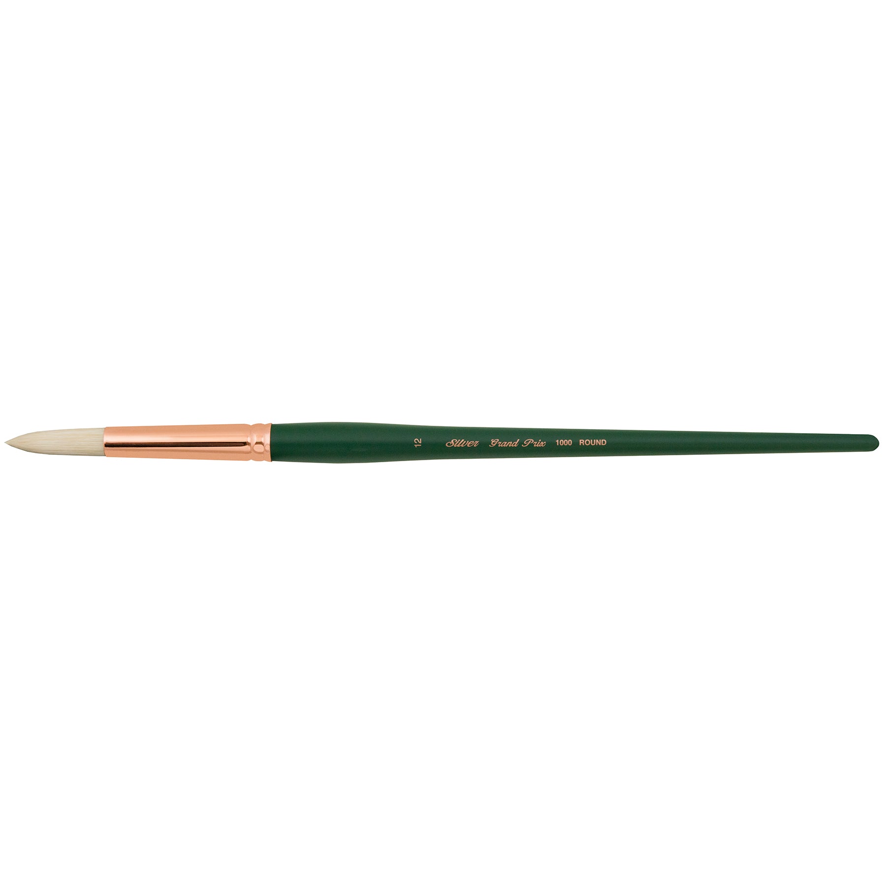 Grand Prix Brush, Round, Long Handle, Size 12