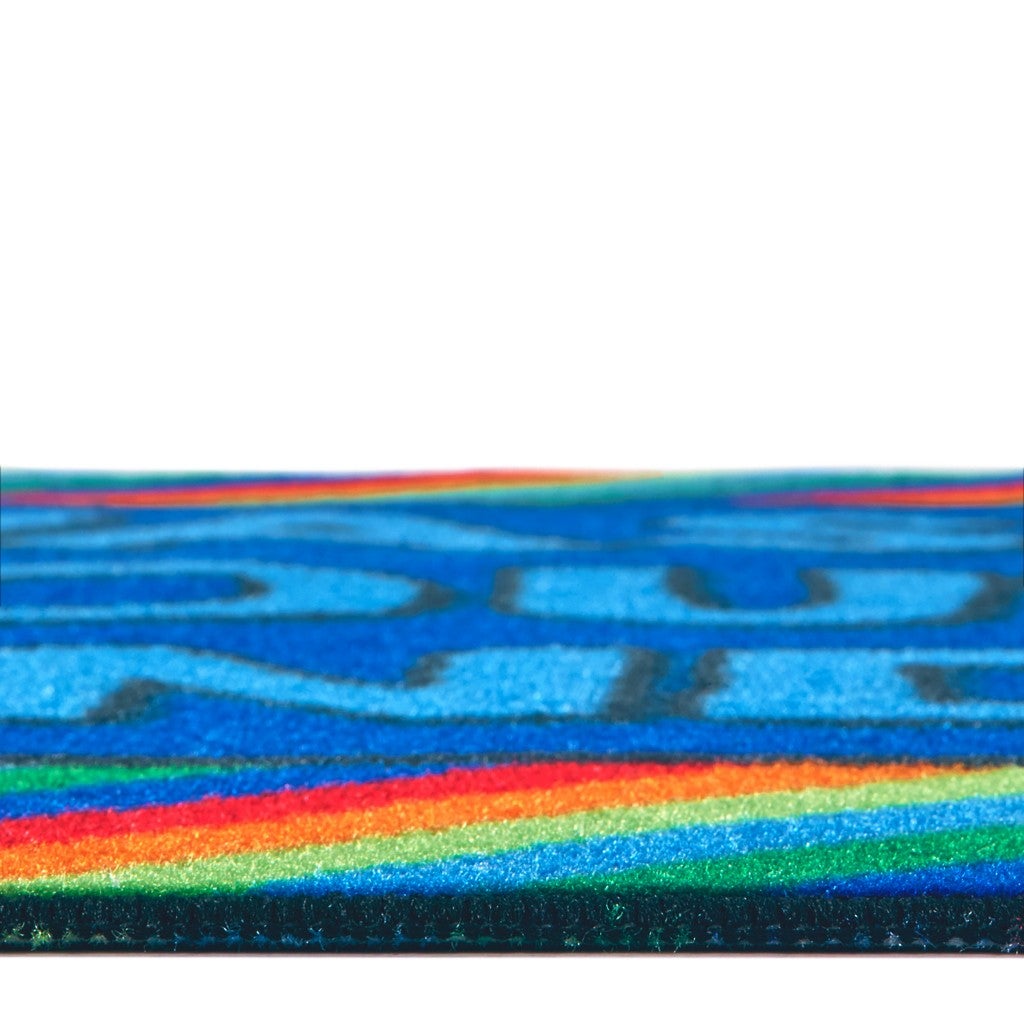Rainbow Striped Wash Your Hands Rug - 3ft x 4ft 6in - Rectangle - Multi