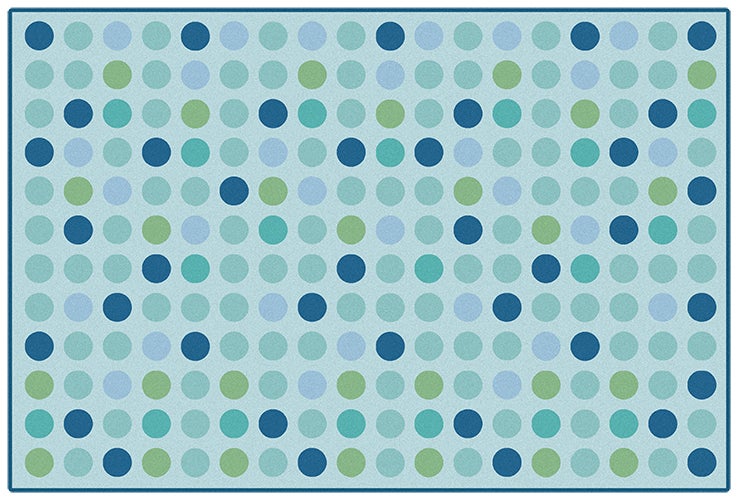 Microdots Tranquil Colors Value Rug - 3ft x 4ft 6in - Rectangle - Light Blue