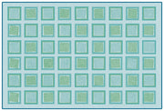 Squared Decorative Value Rug - 3ft x 4ft 6in - Rectangle Green - Light Green