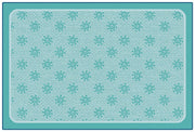 Sunshine Flowers Value Rug - 3ft x 4ft 6in - Rectangle Blue - Light Blue