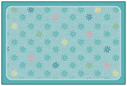 Sunshine Flowers Value Rug  - 4ft x 6ft - Rectangle Mixed Blue - Light Blue