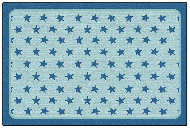 Super Stars Decorative Rug Tranquil Colors  - 4ft x 6ft - Rectangle - Dark Blue