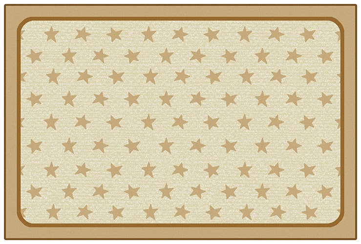 Super Stars Decorative Rug Nature Colors  - 4ft x 6ft - Rectangle - Tan