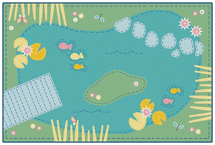 Tranquil Pond Tranquil Colors Value Rug - 3ft x 4ft 6in - Rectangle Green - Light Green