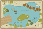 Tranquil Pond Nature Colors Value Rug - 3ft x 4ft 6in - Rectangle - Tan