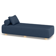 Jaxx Alvy Outdoor Sun Lounger – Luxurious Sunbed with Hevea Wood Feet, Sunbrella Indigo