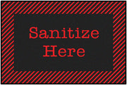 Sanitize Rug - 3ft x 4ft 6in - Rectangle - Red & Black