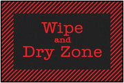 Wipe & Dry Rug - 3ft x 4ft 6in - Rectangle - Red & Black