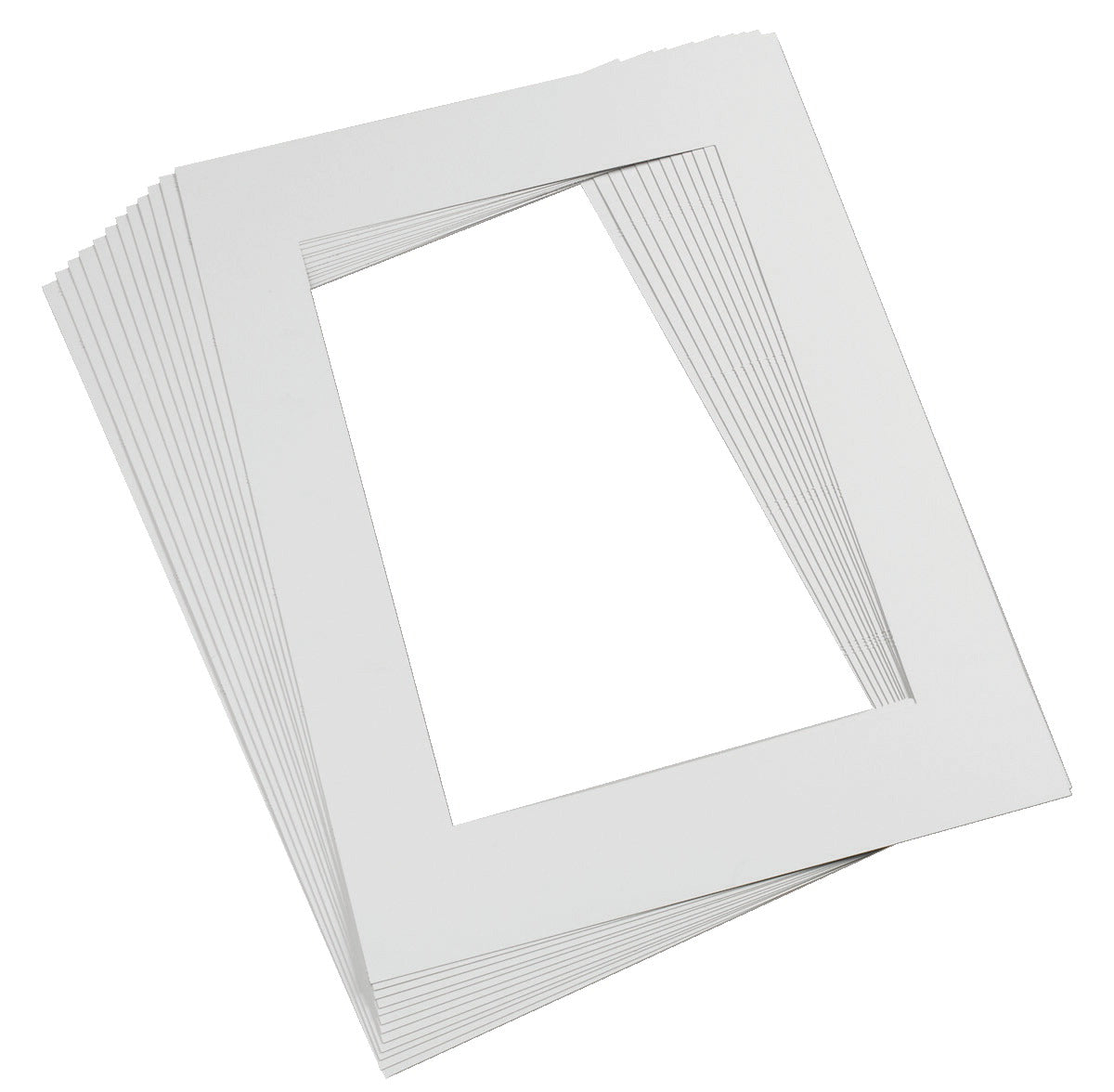 Pacon Pre-Cut Mat Frame  12 X 18 Inches  4-Ply  White  Pack of 12