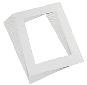 Pacon Pre-Cut Mat Frame  12 X 18 Inches  4-Ply  White  Pack of 12