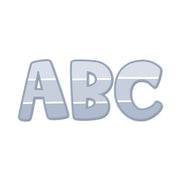 Painted Palette Slate Gray 2" Uppercase Letter Stickers
