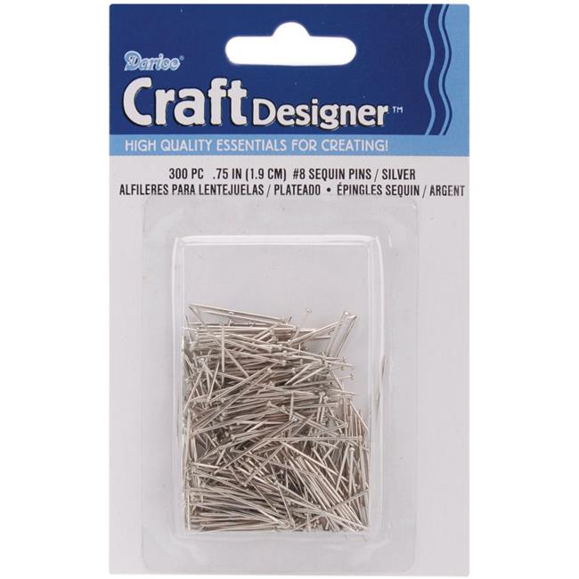 Sequin Pins-Silver - Size 12 300/Pkg