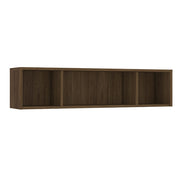 OfficeSource Laminate Open Hutch for U-Leg Desk - 71"W x 15"D - Modern Walnut