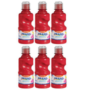 (6 EA) TEMPERA PAINT WASH 8OZ RED