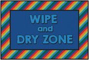 Rainbow Striped Wipe & Dry Rug - 3ft x 4ft 6in - Rectangle - Multi