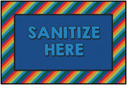 Rainbow Striped Sanitize Rug - 3ft x 4ft 6in - Rectangle - Multi