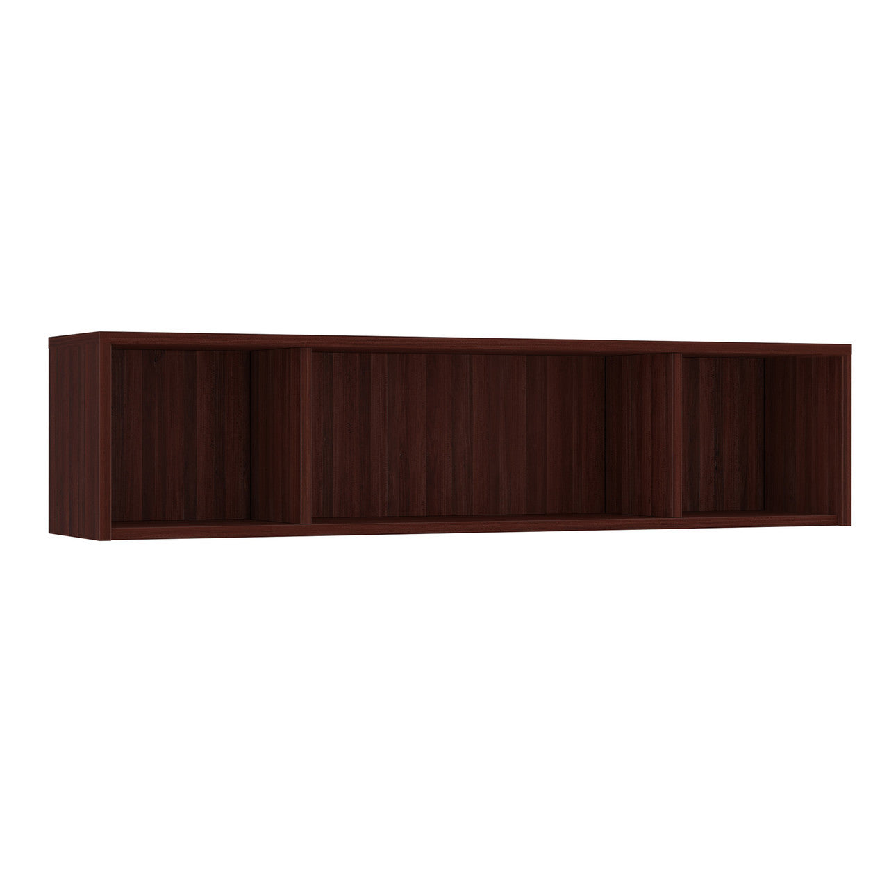 OfficeSource Laminate Open Hutch for U-Leg Desk - 71"W x 15"D - Mahogany