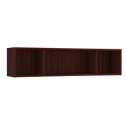 OfficeSource Laminate Open Hutch for U-Leg Desk - 71"W x 15"D - Mahogany