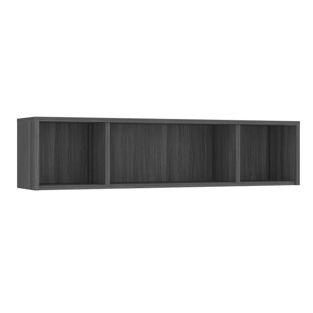 OfficeSource Laminate Open Hutch for U-Leg Desk - 71"W x 15"D - Coastal Gray