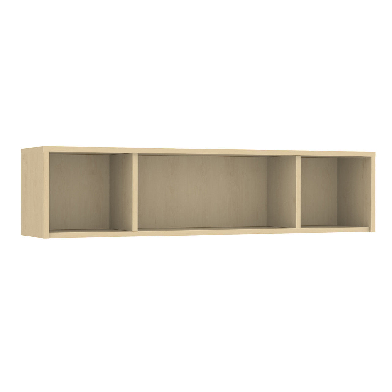 OfficeSource Laminate Open Hutch for U-Leg Desk - 71"W x 15"D - Maple