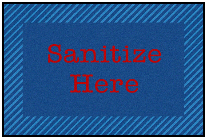 Blue & Red Sanitize Rug - 3ft x 4ft 6in - Rectangle