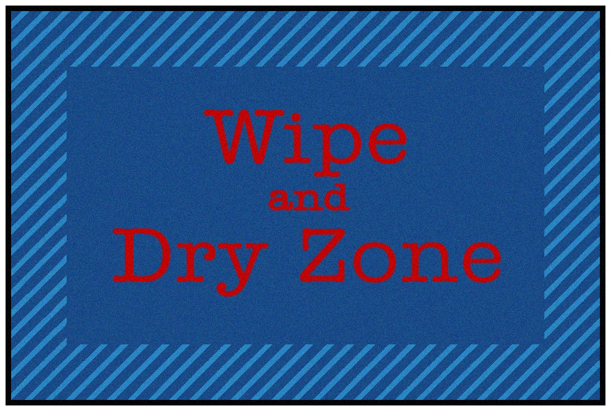 Blue & Red Wipe & Dry Rug - 3ft x 4ft 6in - Rectangle