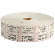 Wholesale Double Roll Carnival Tickets White(14000x$0.01)