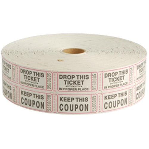 Wholesale Double Roll Carnival Tickets White(14000x$0.01)