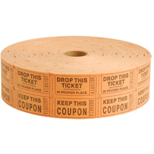 Wholesale Double Roll Carnival Tickets Orange(14000x$0.01)