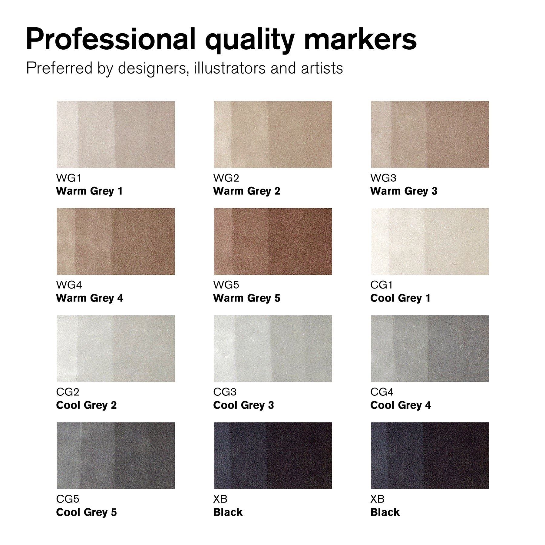WN ProMarker Brush 12+1 Neutral Tones