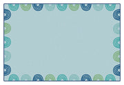 KIDSoft Rainbows Border Rug Green  - 4ft x 6ft - Rectangle - Light Green