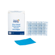 Blue Metal Detectable Woven Bandage, 2” x 3” - 25 pcs per Box/50 Boxes per Case