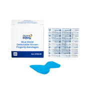 Blue Metal Detectable Woven Bandage, Fingertip - 25 pcs per Box/50 Boxes per Case
