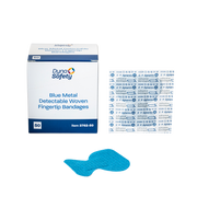 Blue Metal Detectable Woven Bandage, Fingertip - 50 pcs per Box/50 Boxes per Case