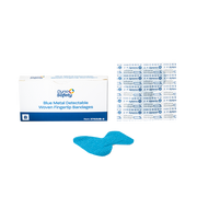 Blue Metal Detectable Woven Bandage, Fingertip - 8 pcs per Box/50 Boxes per Case