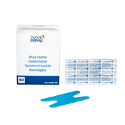 Blue Metal Detectable Woven Bandage, Knuckle - 50 pcs per Box/50 Boxes per Case