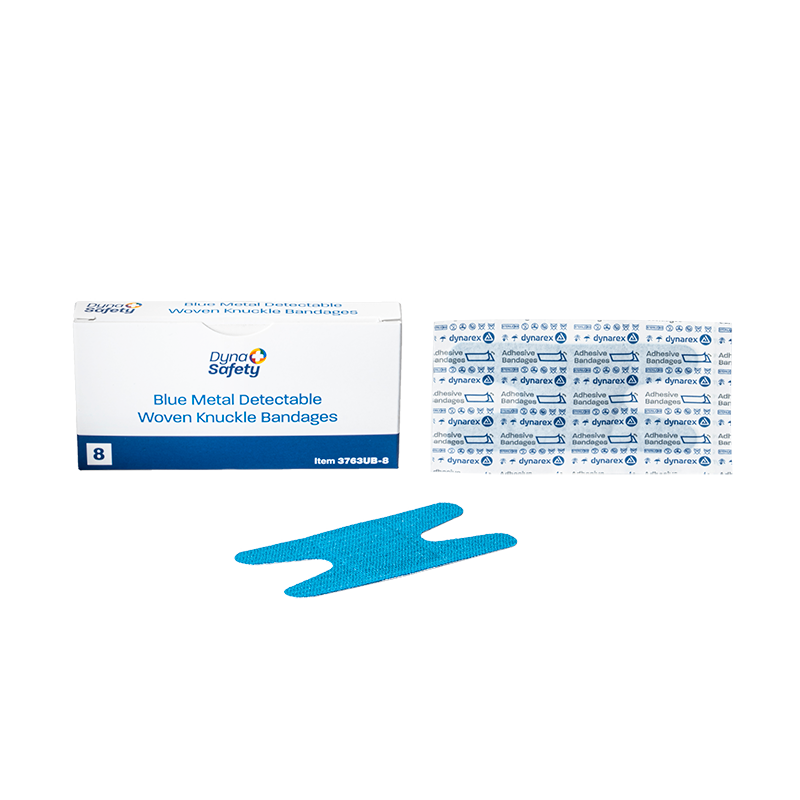 Blue Metal Detectable Woven Bandage, Knuckle - 8 pcs per Box/50 Boxes per Case