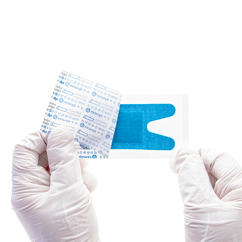 Blue Metal Detectable Woven Bandage, Knuckle - 40 pcs per Box/50 Boxes per Case