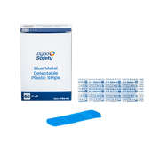 Blue Metal Detectable Plastic Strip, 1” x 3” - 60 pcs per Box/24 Boxes per Case