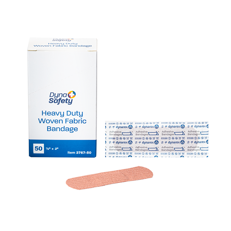 Heavy Duty Woven Fabric Bandage, ⅞” x 3” - 50 pcs per Box/40 Boxes per Case