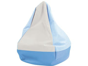 Beanbag Chair - Light Blue/Ivory, 21.7"L x 21.7"W x 33.5"H