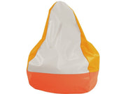 Beanbag Chair - Light Orange/Ivory, 21.7"L x 21.7"W x 33.5"H